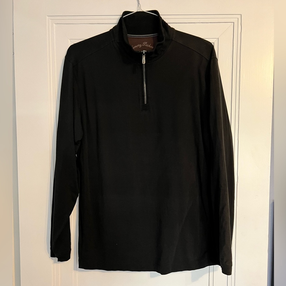 ~Tommy Bahama Black 1/2 Zip Sweatshirt Sz. L *MSRP $128+tax